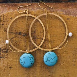 Turquoise Hoops