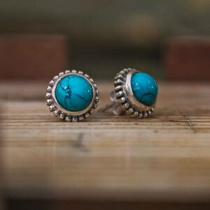 Turquoise Silver Studs