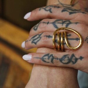 Χειροποίητο Δαχτυλίδι Lilibet Χρυσό Χρώμα
