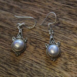 Ινδικά Κρεμαστά Σκουλαρίκια με Μαργαριτάρι