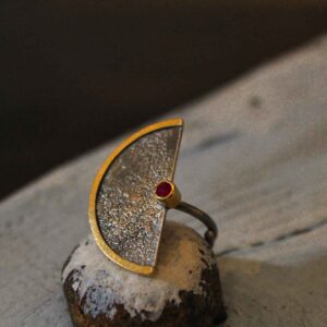 Media Luna Silver Ring