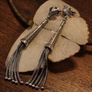 Ασημένια Σκουλαρίκια με Κρόσια