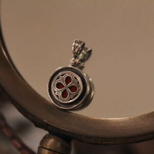 Small Red Enamel Pendant