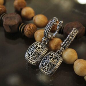 Silver Byzantine Earrings