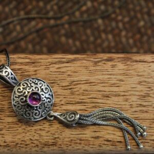 Χειροποίητο Μενταγιόν με Κρόσια και Αμέθυστο