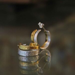 Double Hoops with Goldplated Parts