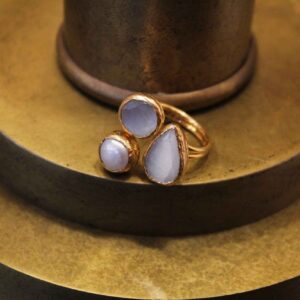 Triple Adjustable Ring in White