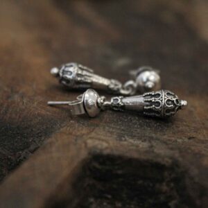 Small Stud Earrings with Hanging Parts