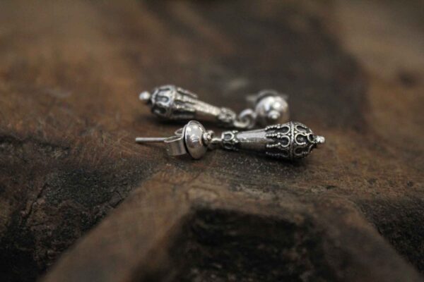 Small Stud Earrings with Hanging Parts