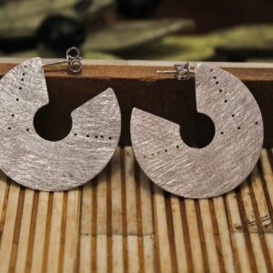 Silver Geometric Hoops