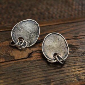 Χειροποίητα Σκουλαρίκια από Οξειδωμένο Ασήμι - Σχέδιο 1