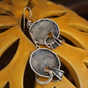 Χειροποίητα Σκουλαρίκια από Οξειδωμένο Ασήμι - Σχέδιο 2