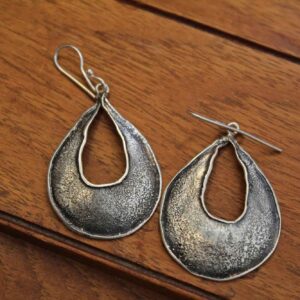 Χειροποίητα Σκουλαρίκια από Οξειδωμένο Ασήμι - Σχέδιο 3