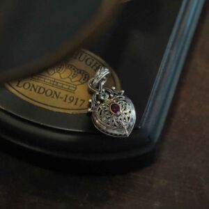 Roxana Heart Pendant in Silver and 18K Gold with Gemstones