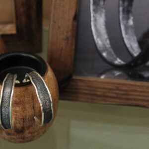 Oxidized Silver Hoops