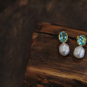 Small Studs with Semiprecious Stones