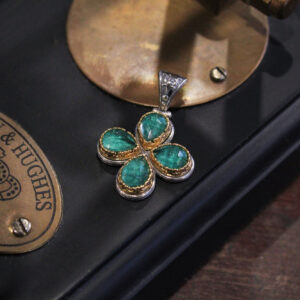 Small Byzantine Cross with Malachite