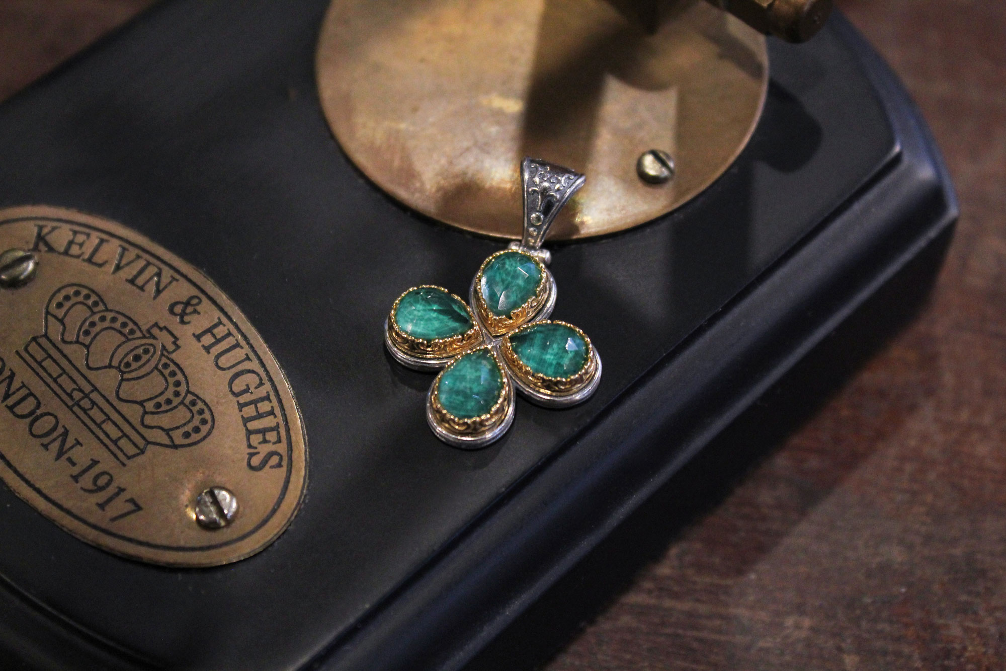 Small Byzantine Cross with Malachite