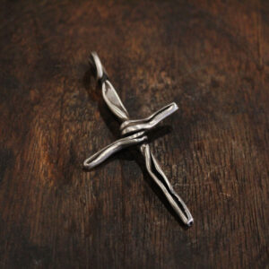 Simple Cross in Oxidized Silver