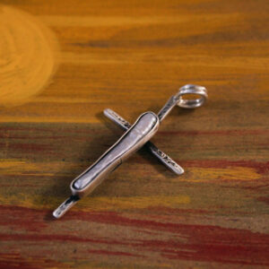 Simple Cross with Baroque Pearl