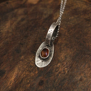 Garnet Silver Necklace
