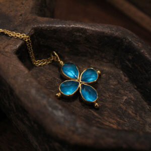 Handmade Cross with Semiprecious Stones