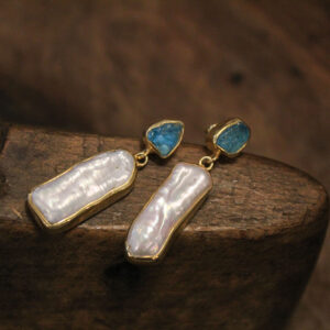 Apatite and Baroque Earrings
