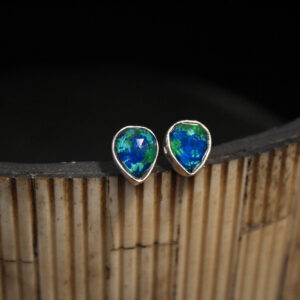 Malachite - Azurite Teardrop Earrings