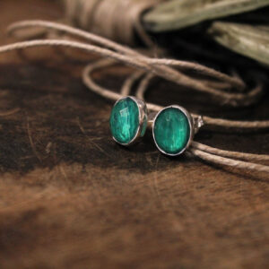 Malachite Oval Earrings