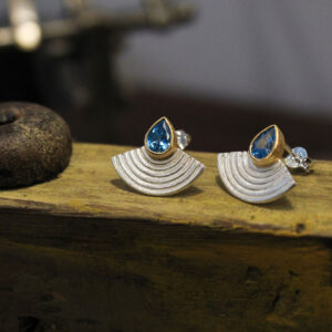 Blue Zirconia Earrings