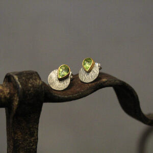 Round Studs with Peridot