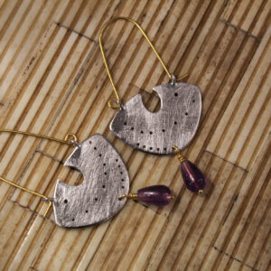 Amethyst Geometric Earrings