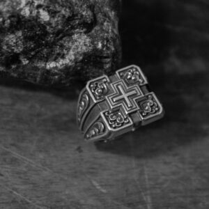 Cross Symbol Silve Ring