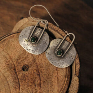 Έθνικ Σκουλαρίκια με Νεφρίτη