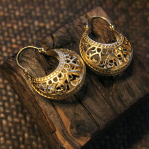 Heart Shaped Earrings in Gold