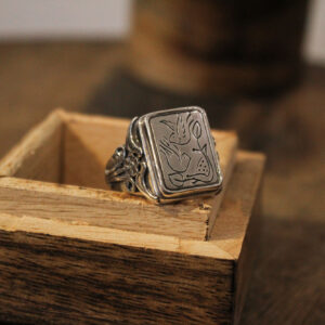 Two Doves Silver Ring