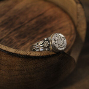 Engraved Dove Ring
