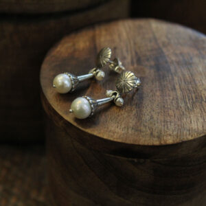 Silver Earrings with Freshwater Pearls