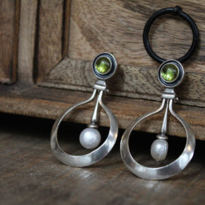 Peridot Earrings in Sterling Silver