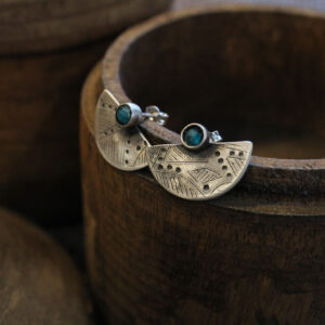 Εγχάρακτα Σκουλαρίκια με Απατίτη