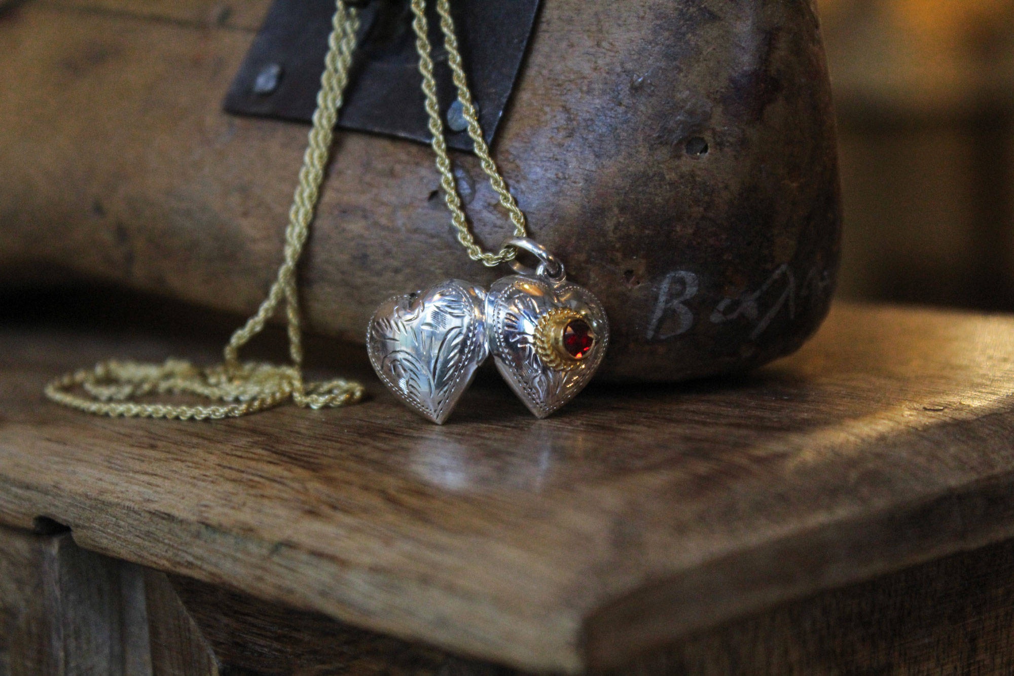 Small Heart Locket Pendant - Image 2