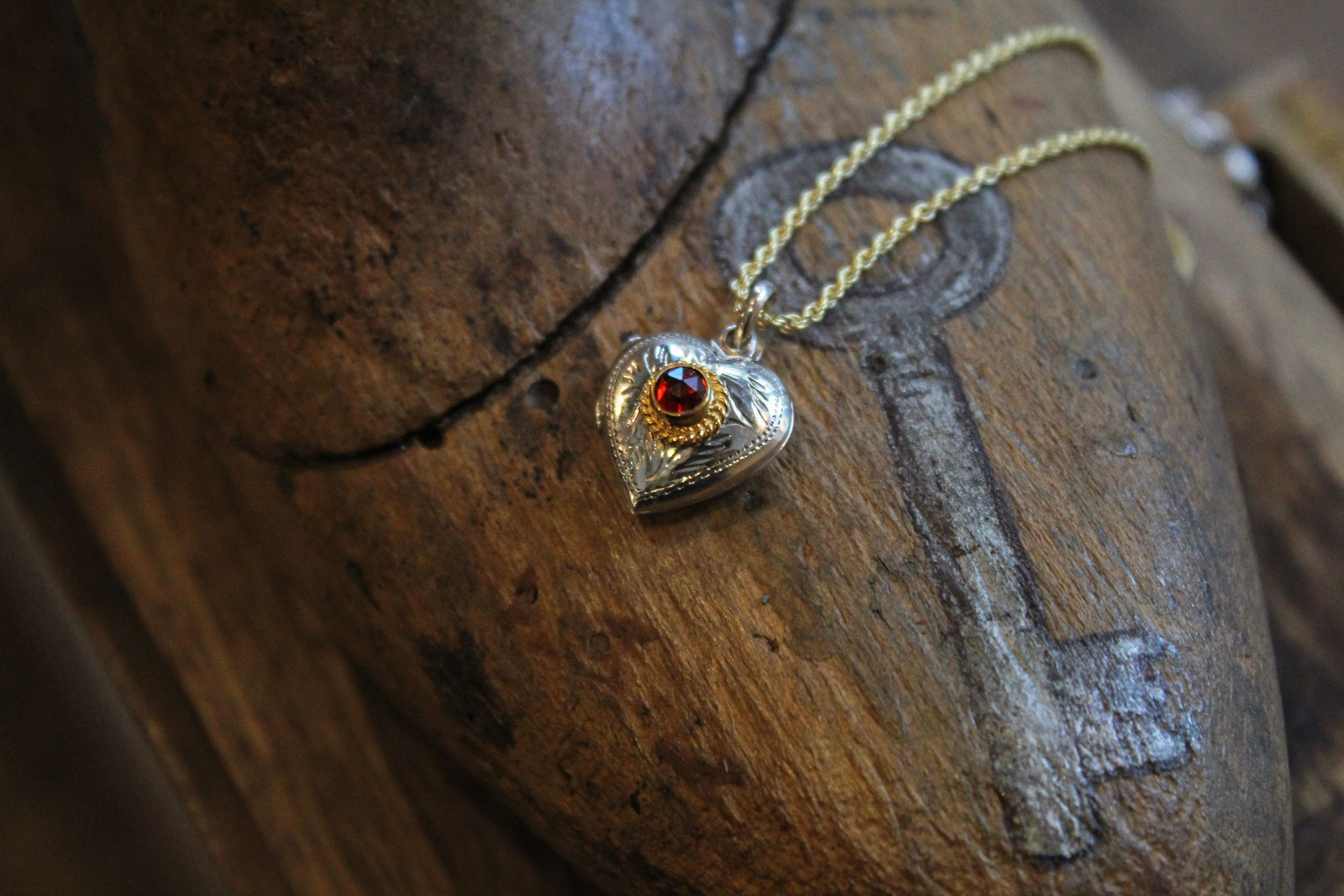 Small Heart Locket Pendant - Image 3