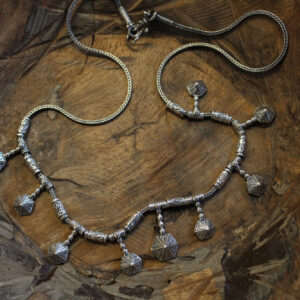 Silver Small Pyramids Necklace