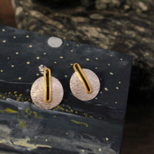 Double Color Stud Earrings