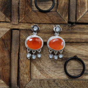 Impressive Earrings with Semiprecious Stones