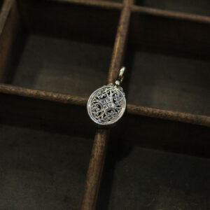 Mediterranean Small Oval Pendant in Sterling Silver