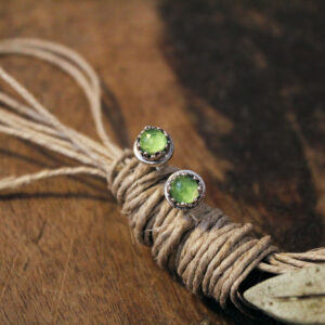 Aegean Colors Stud earrings with Green Copper