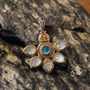 Byzantine Style Flower Pendant