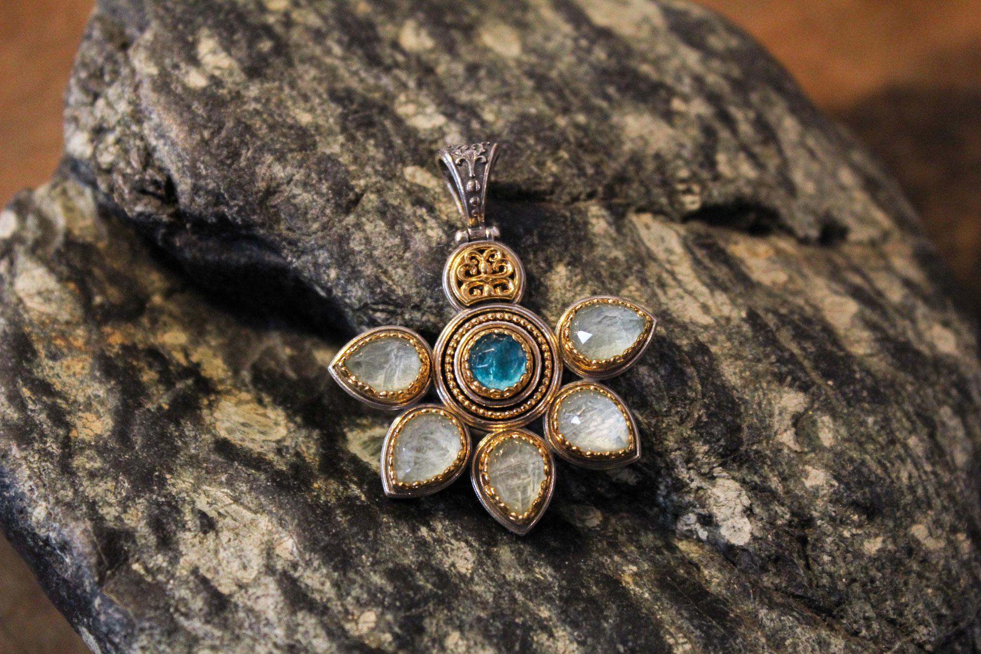 Byzantine Style Flower Pendant