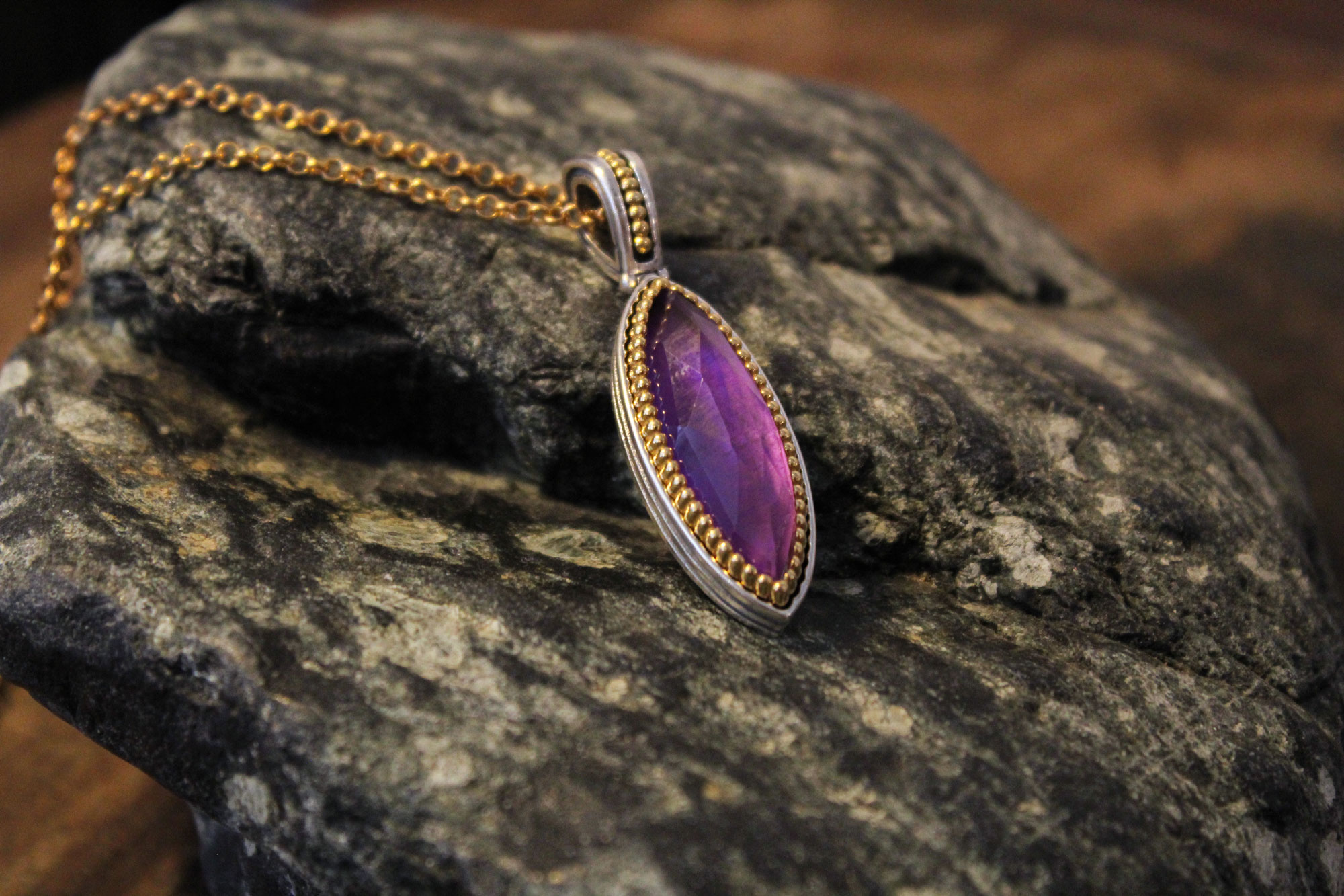 Amethyst Drop Pendant - Image 3